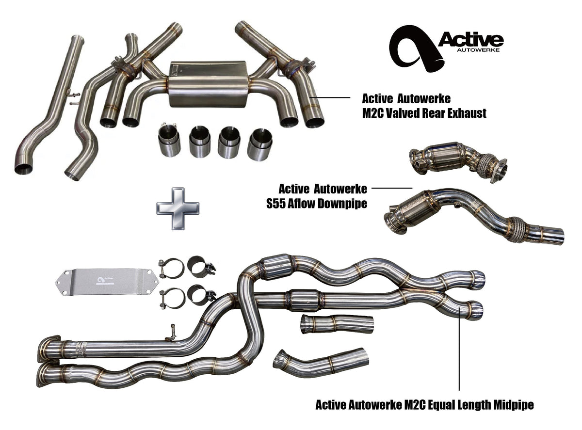 Active Autowerke F87 M2C Exhaust Bundle AFlow Equal Length