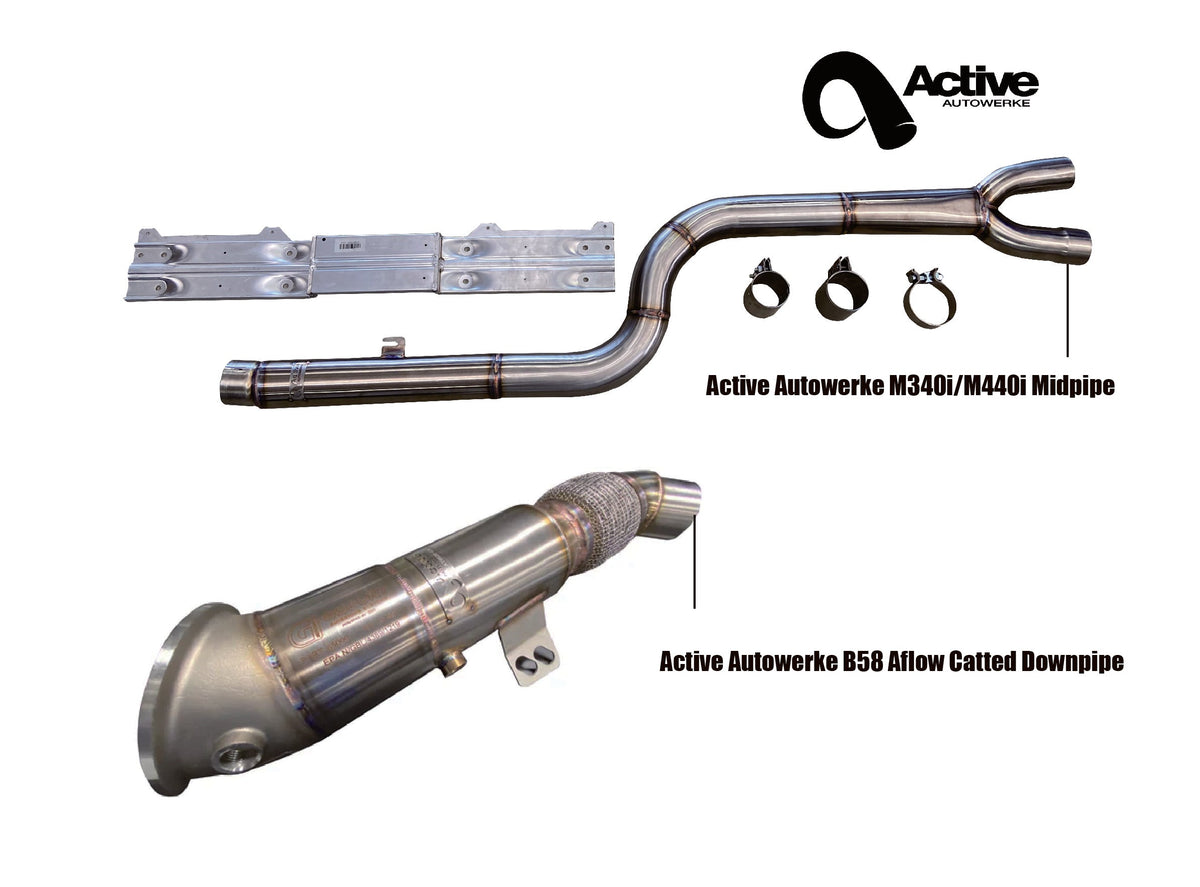 Active Autowerke M340i/M440i AFlow Downpipe Midpipe Bundle