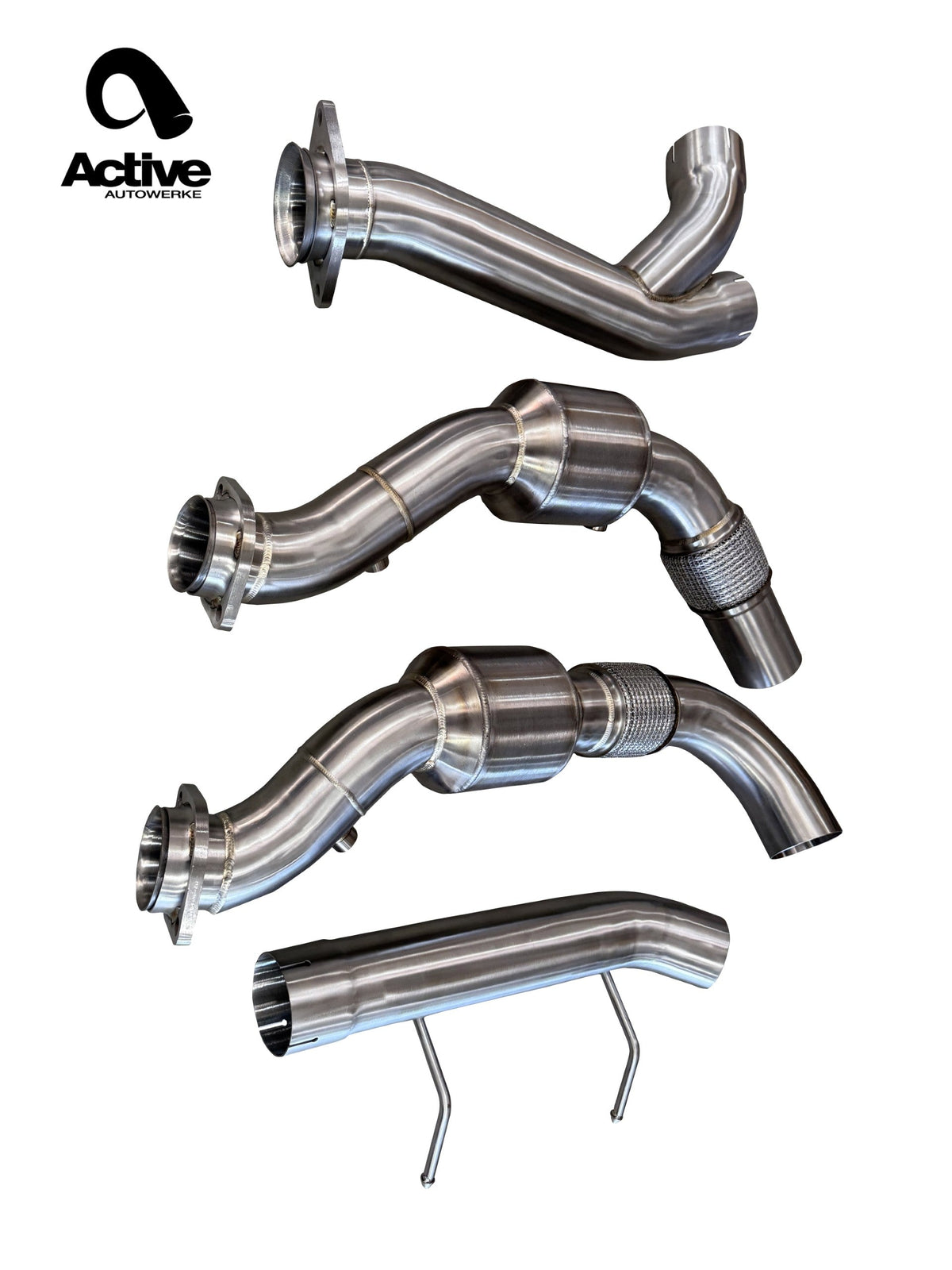 2017–2020 Ford F-150 3.5L EcoBoost AFlow EPA-Compliant Catted Downpipes.