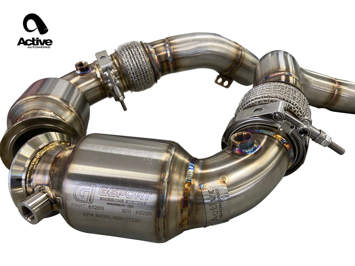 Active Autowerke F90 M5/M8 X5M/X6M GESI Catted Downpipes.