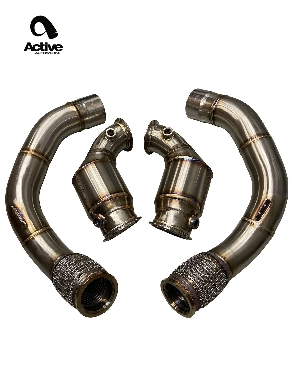 Active Autowerke F90 M5/M8 X5M/X6M GESI Catted Downpipes.