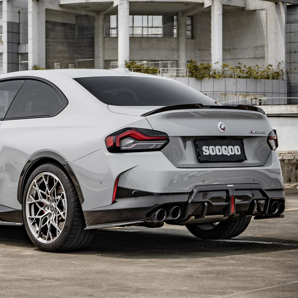 SOOQOO BMW 2 Series G42 Rear Spats In Prepreg Carbon Fiber — product view 4