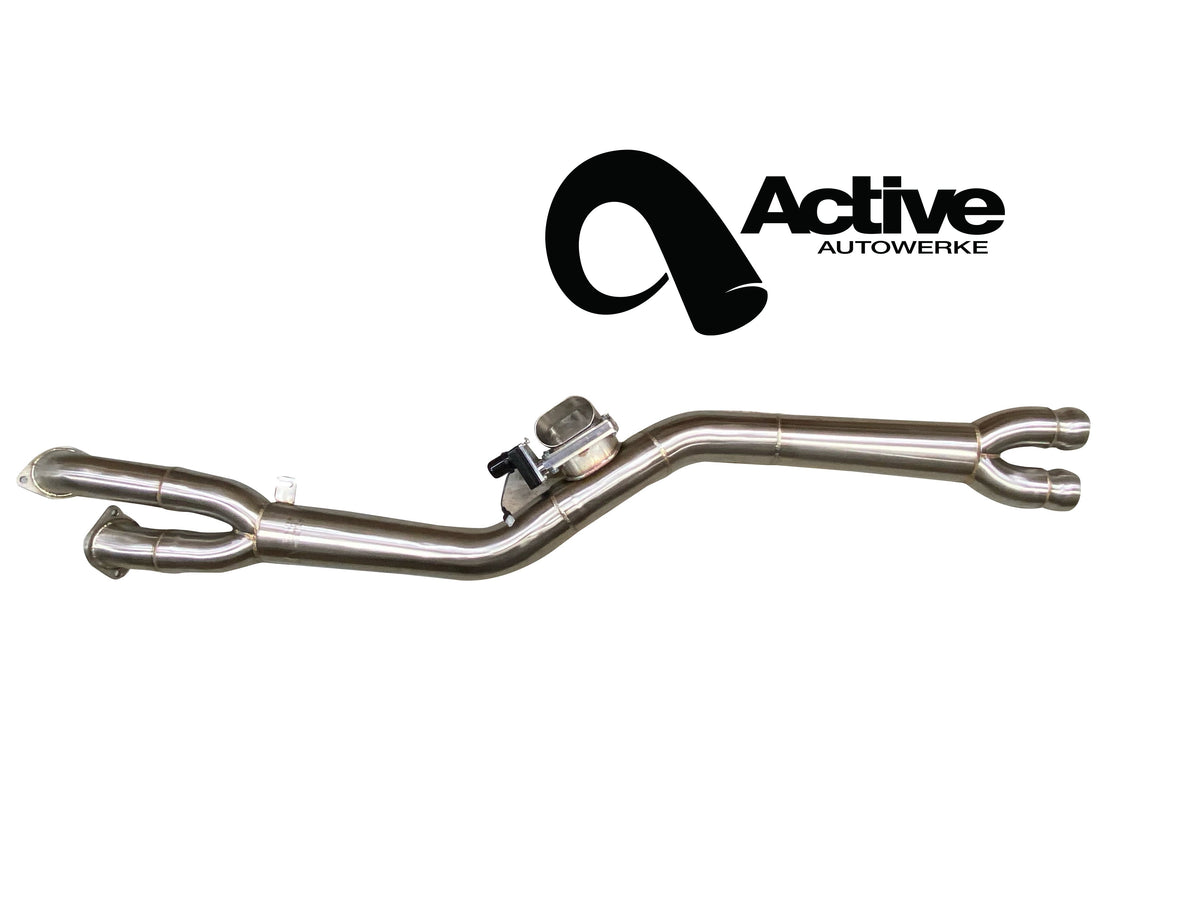 Active Autowerke G87 M2 Signature single mid-pipe with G87-brace.