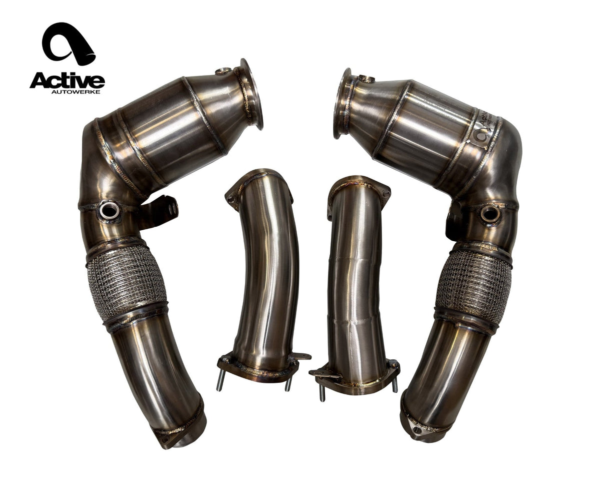 Active Autowerke S68T GESI Catted Downpipes for x-body.