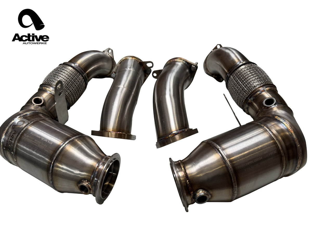 Active Autowerke S68T AFlow Catted Downpipes for x-body.