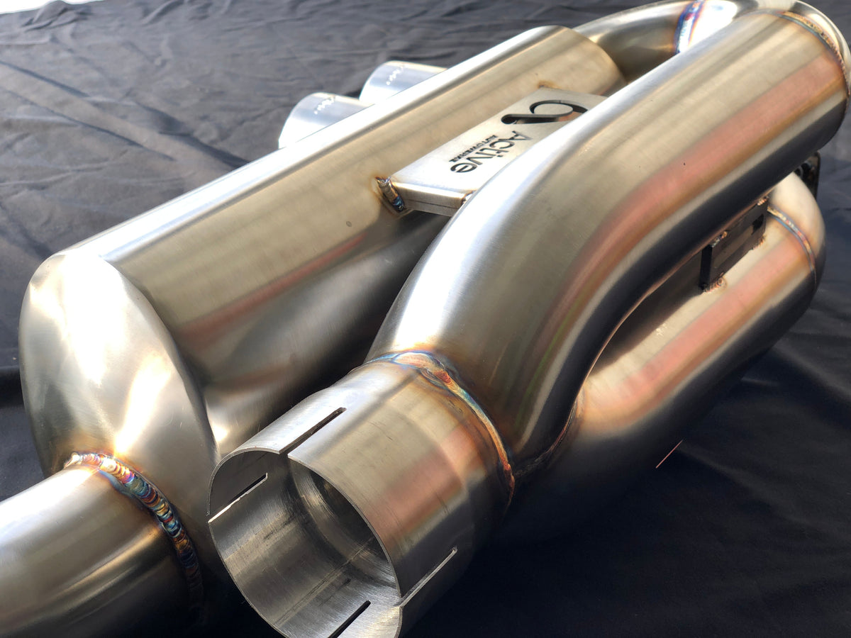 Active Autowerke F8X M3 M4 Signature Exhaust System includes Active F-brace.