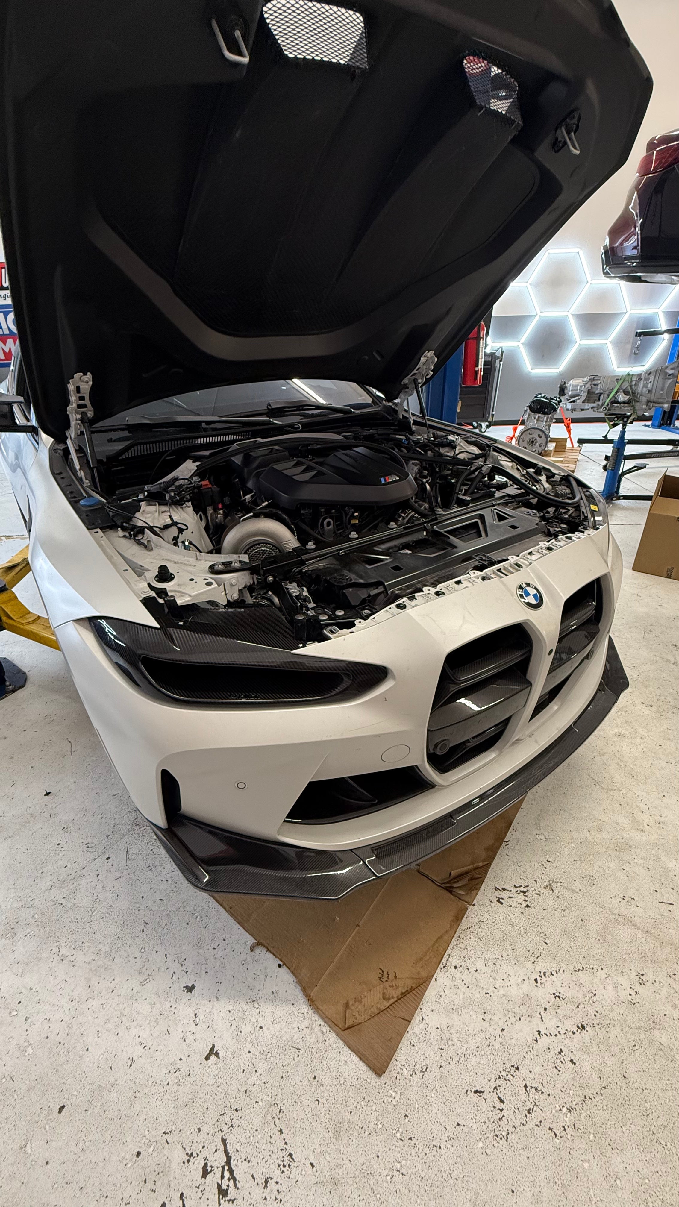BMW G8X M3 / M4 Headlight Delete Carbon Fiber Cold Air Duct.