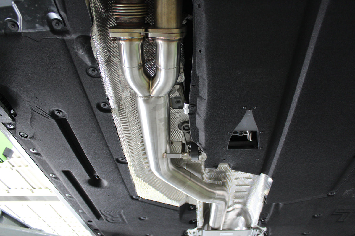 F87 M2 Competition Signature Exhaust System includes Active F-brace.