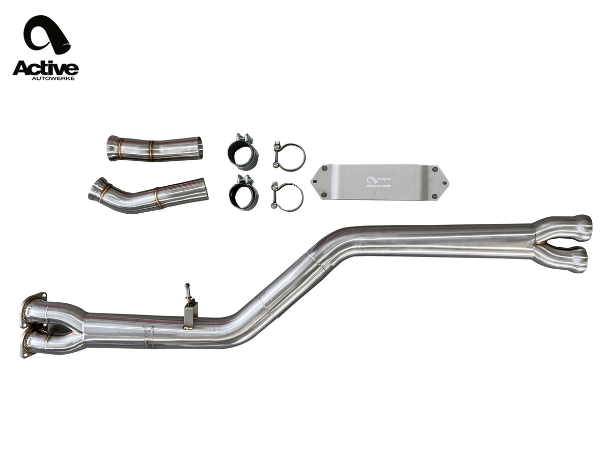 F87 BMW M2 Competition Mid Pipe includes Active F-brace.