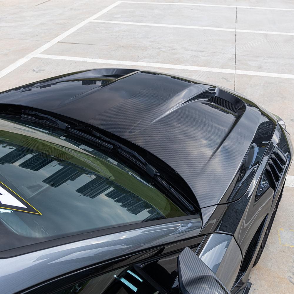 SOOQOO BMW M2 G87 Vented Hood In Prepreg Carbon Fiber — product view 4