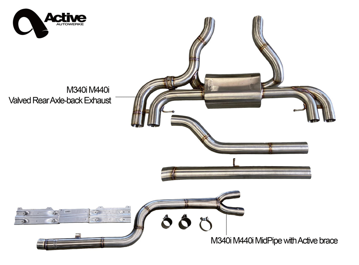 Active Autowerke M340i/M440i Rear Exhaust and Midpipe Bundle