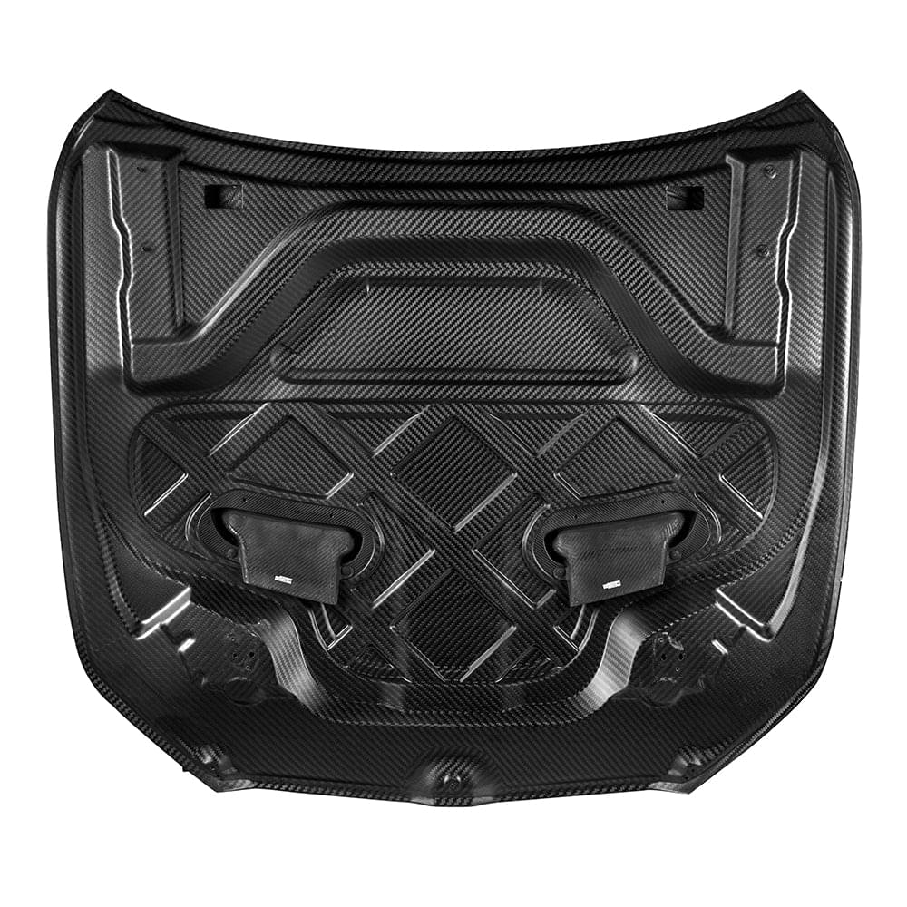 SOOQOO V2 BMW M5 G90 Vented Hood In Primer Finish Carbon — product view 5