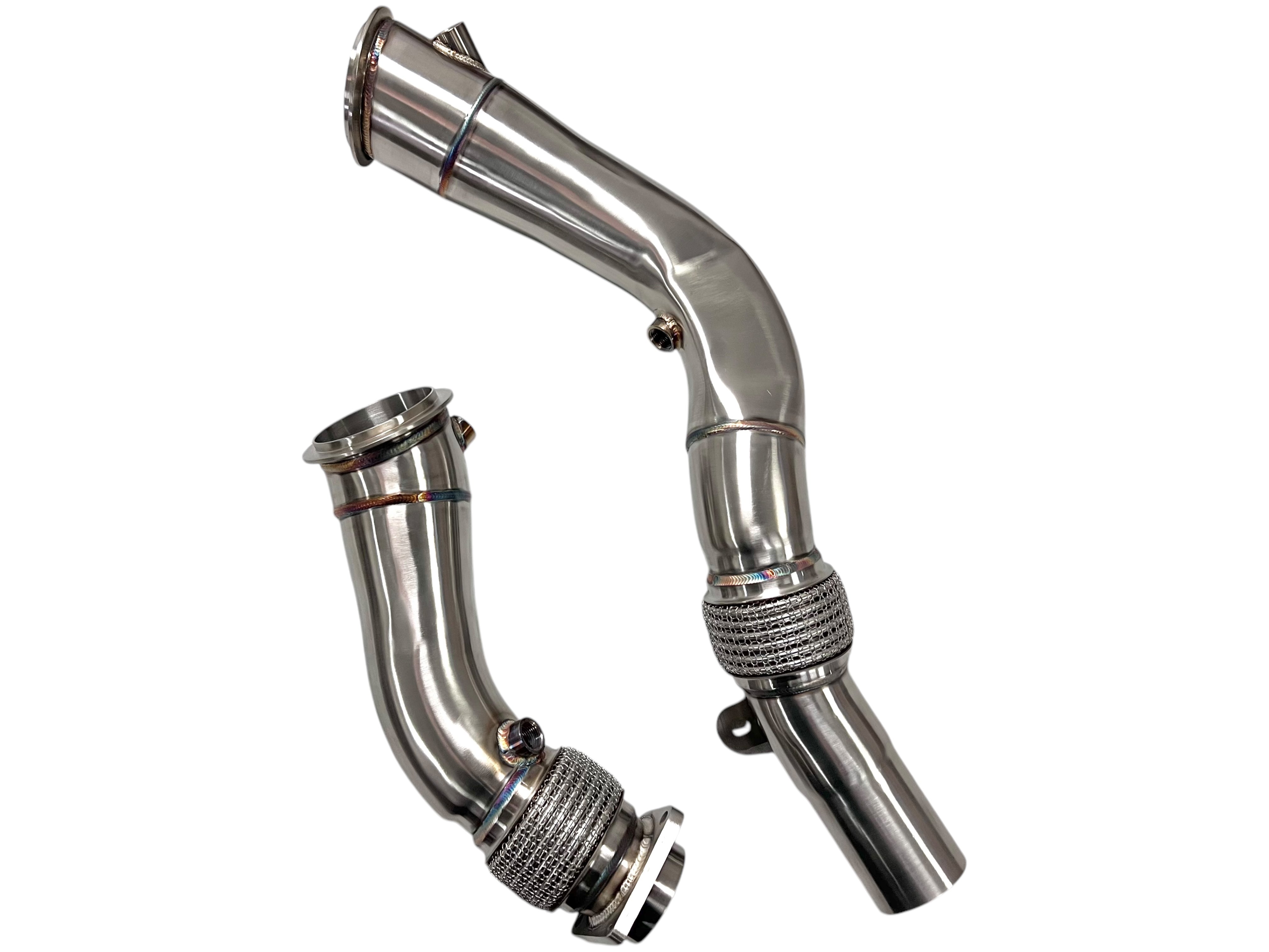 MAD BMW S55 3.5" Fat Boy Downpipes M2C M3 M4 W/ Flex Section - COLORADO N5X