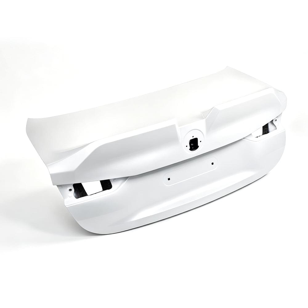 SOOQOO BMW M3 G80 Rear Trunk Lid In Primer Finish Carbon — product view 2