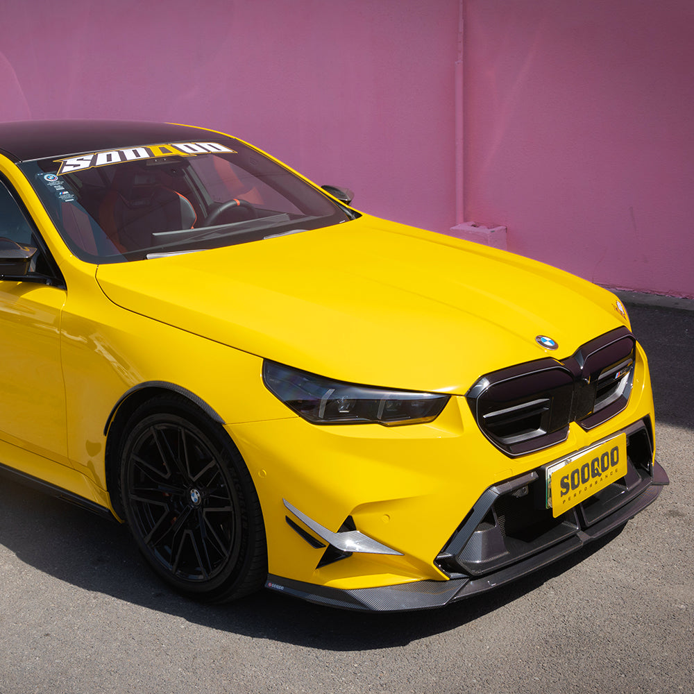 SOOQOO V1 BMW M5 G90 Front Lip In Prepreg Carbon Fiber — product view 8