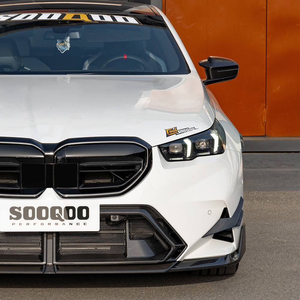SOOQOO V2 BMW M5 G90 Front Lip In Prepreg Carbon Fiber — product view 6