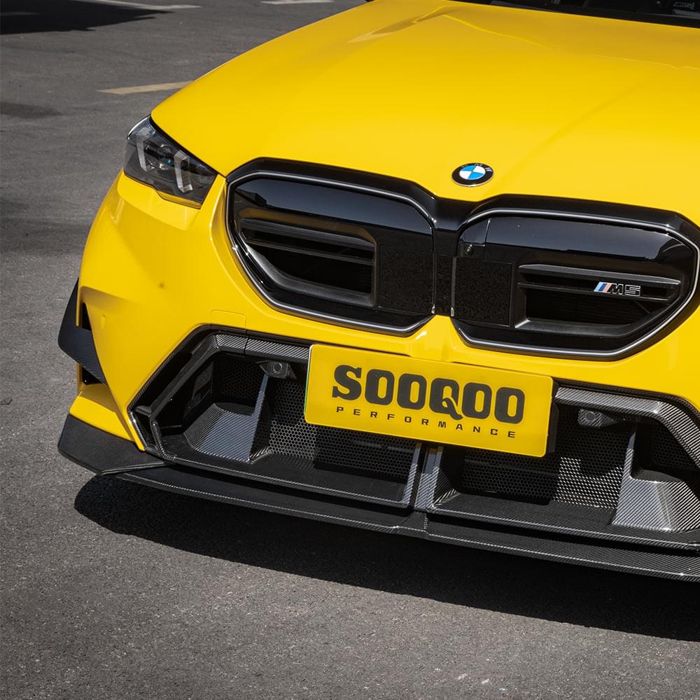SOOQOO V1 BMW M5 G90 Front Lip In Prepreg Carbon Fiber — product view 6