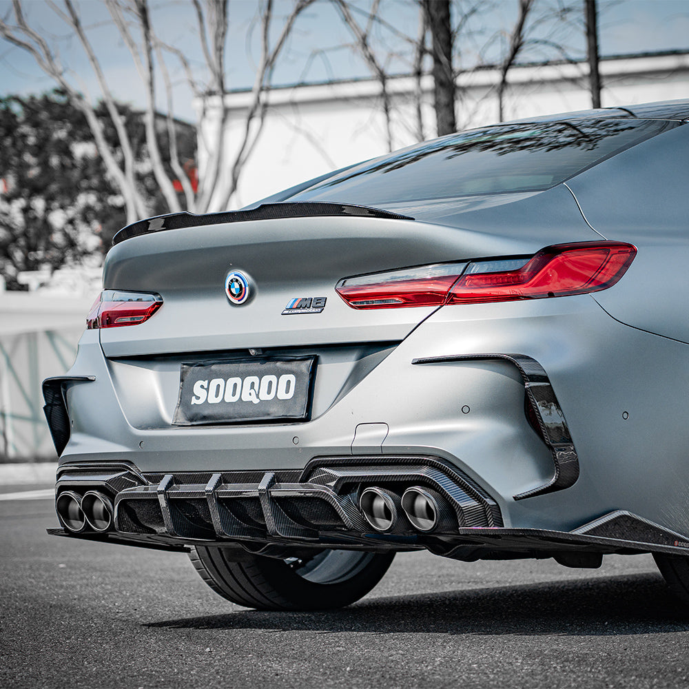 SOOQOO BMW M8 F93 Rear Diffuser In Prepreg Carbon Fiber — product view 4