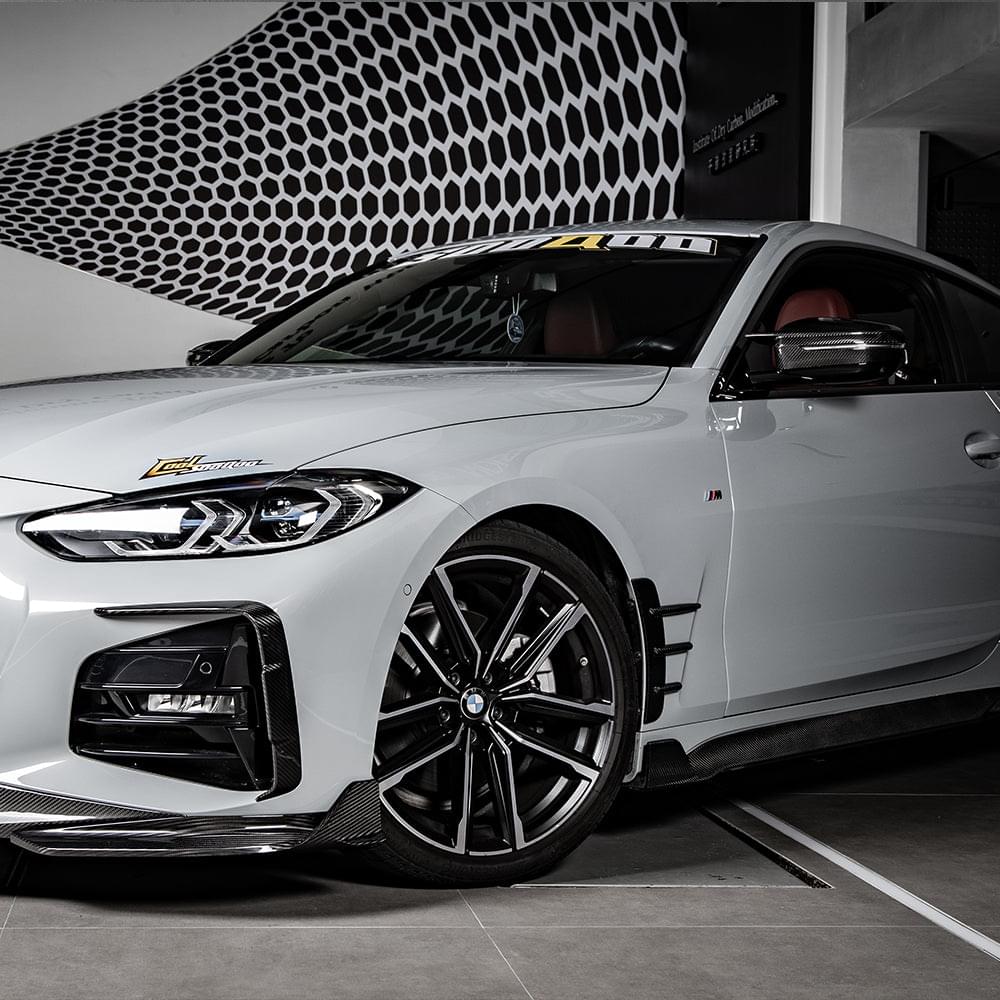 SOOQOO BMW 4 Series G22 Front Arch Trims In Prepreg Carbon Fiber — product view 6