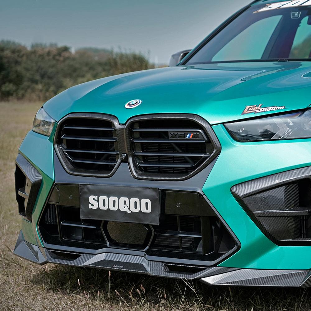 SOOQOO BMW X5M F95 LCI Front Lip In Prepreg Carbon Fiber — product view 2