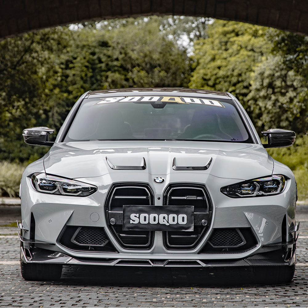 SOOQOO BMW G80 M3 G82 M4 Hood Trim In Prepreg Carbon Fiber — product view 4