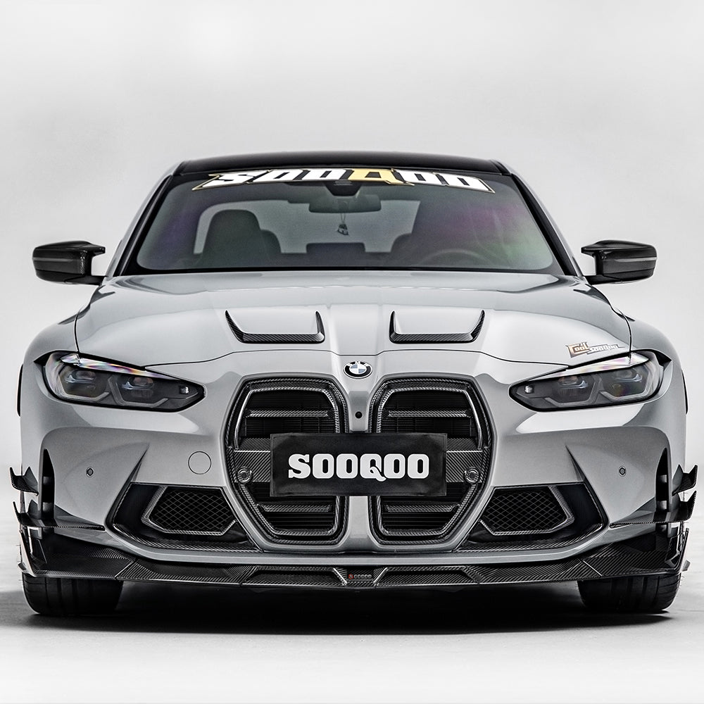 SOOQOO BMW G80 M3 G82 M4 Hood Trim In Prepreg Carbon Fiber — product view 2