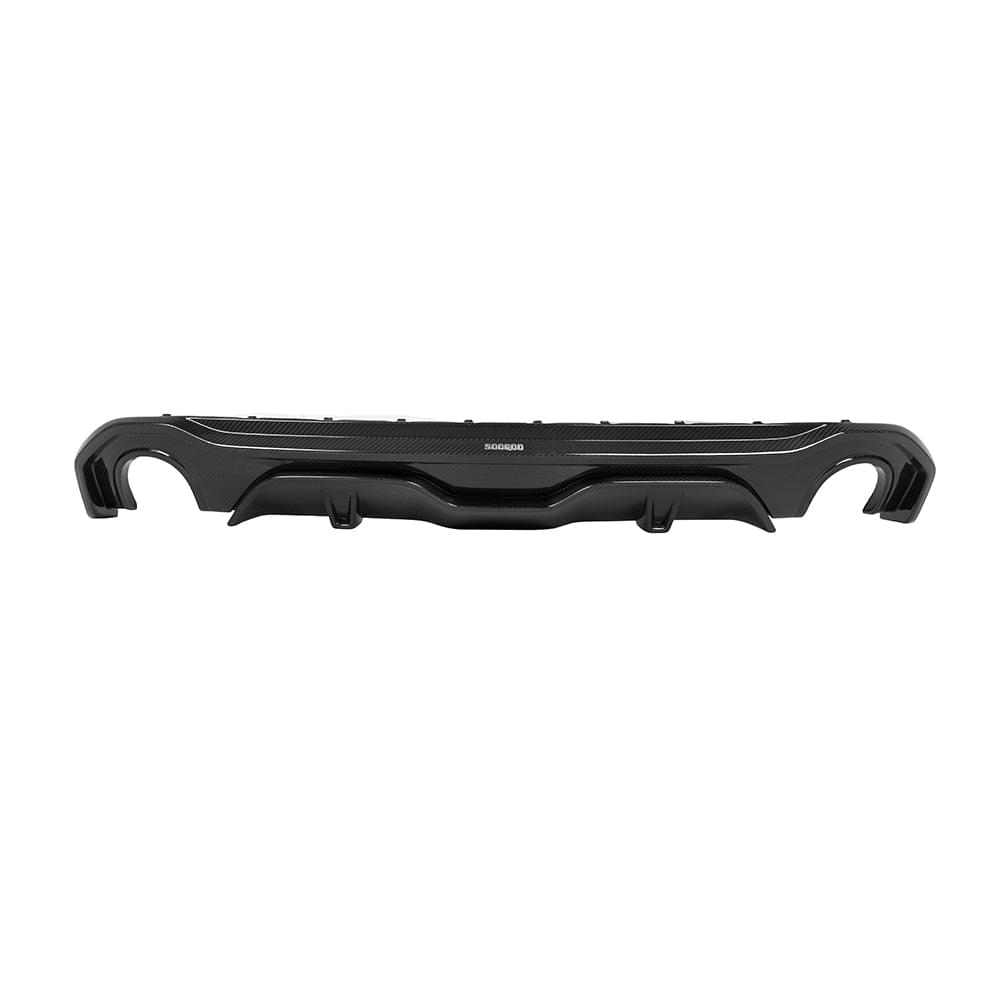 SOOQOO BMW 4 Series G26 Rear Diffuser Dual Tips In Prepreg Carbon Fiber — product view 7