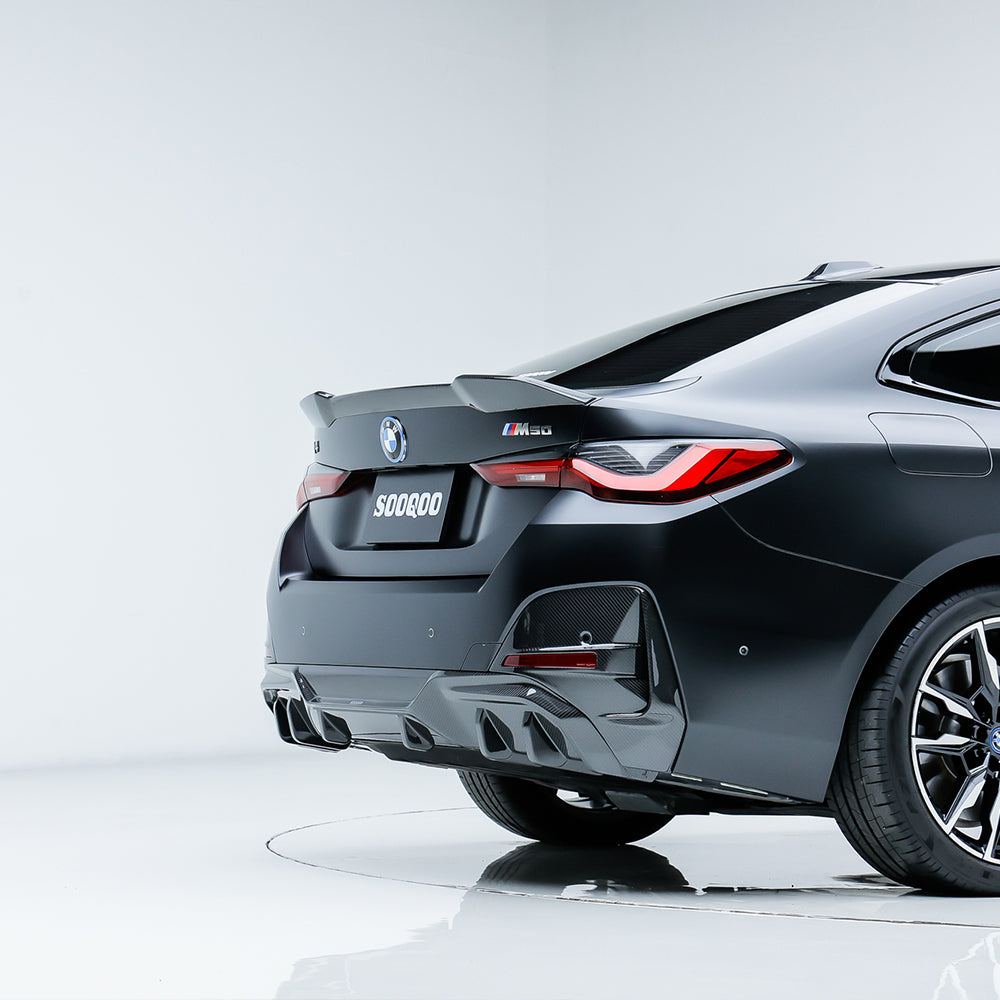 SOOQOO BMW I4 G26 Rear Diffuser In Prepreg Carbon Fiber — product view 8