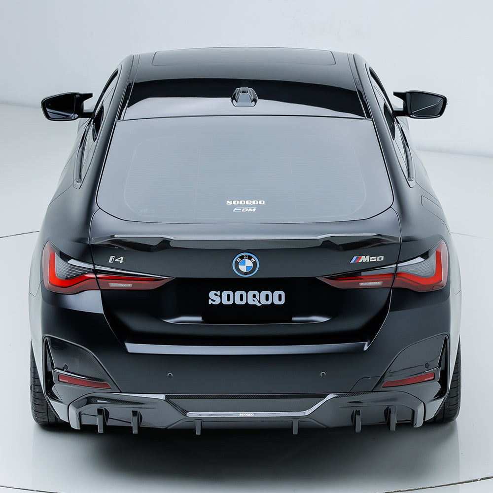 SOOQOO BMW I4 G26 Rear Diffuser In Prepreg Carbon Fiber — product view 10