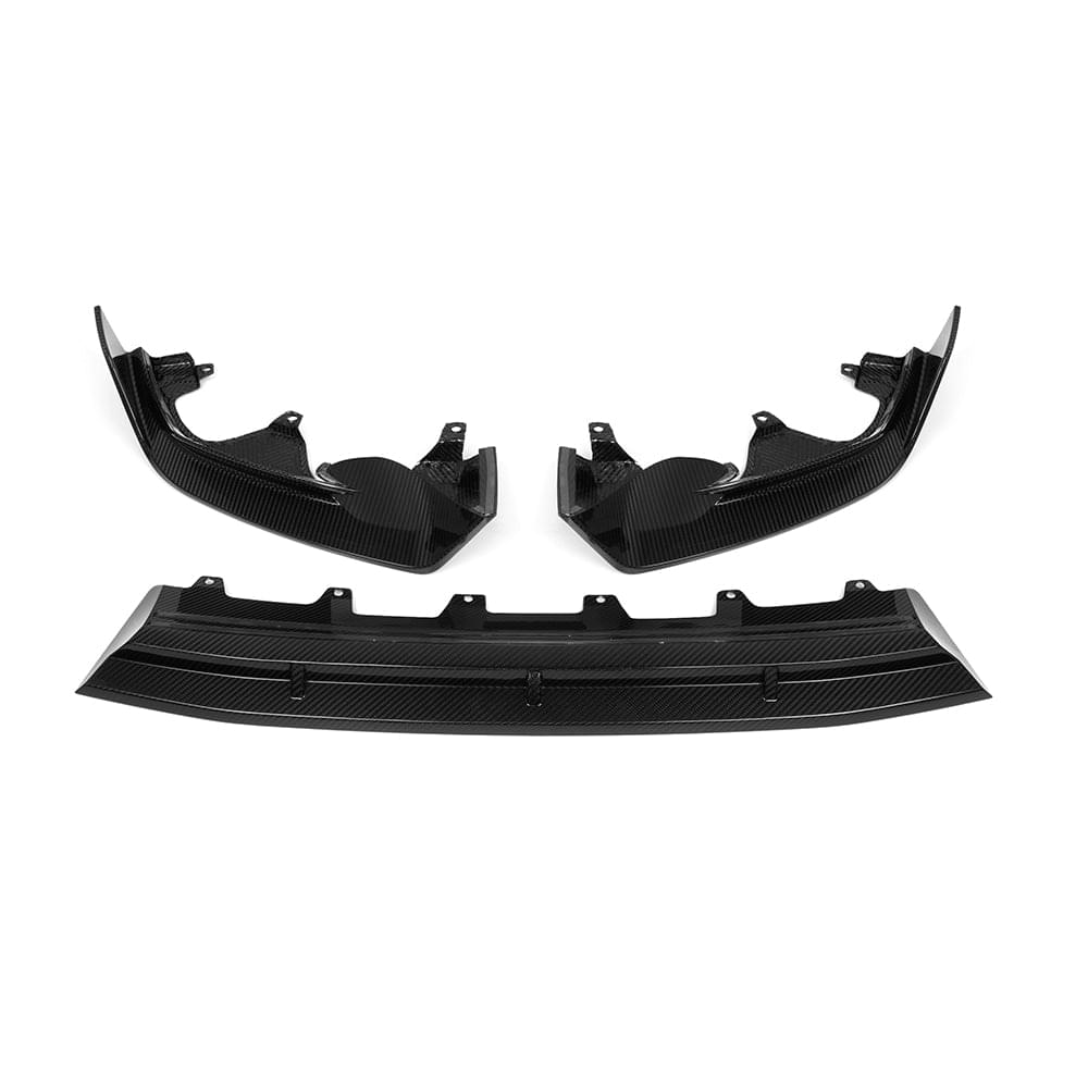 SOOQOO BMW iX3 G08 Front Lip In Prepreg Carbon Fiber — product view 5