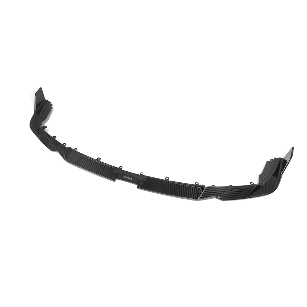 SOOQOO BMW M8 F9x Front Lip In Prepreg Carbon Fiber — product view 5