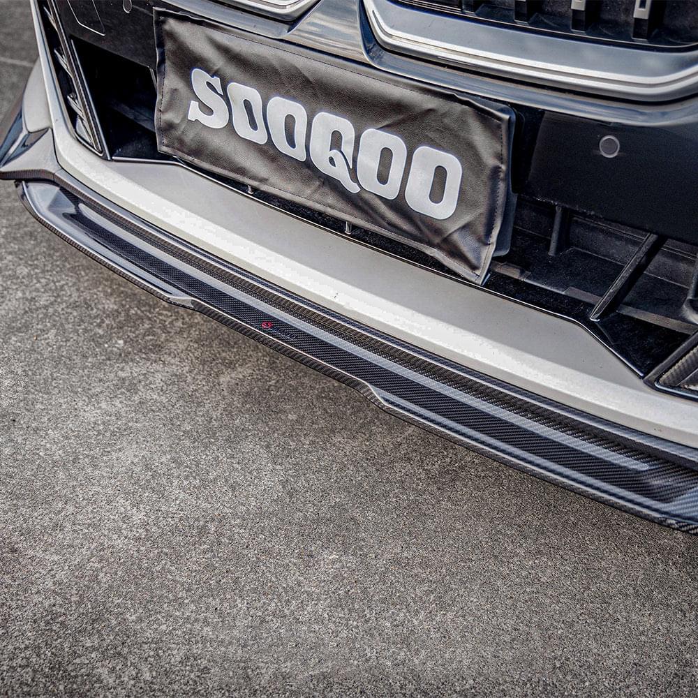SOOQOO BMW 5 Series G60 Front Lip In Prepreg Carbon Fiber — product view 4