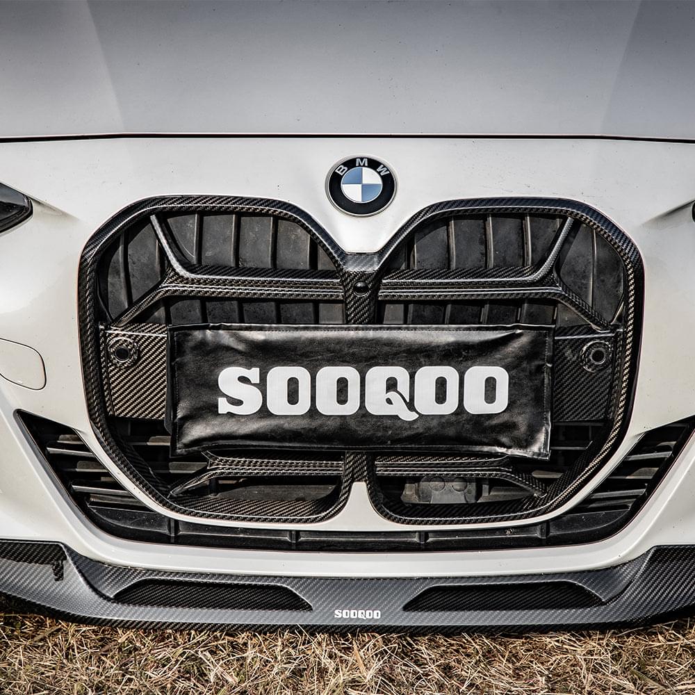 SOOQOO BMW 4 Series G22 Front Lip In Prepreg Carbon Fiber — product view 4