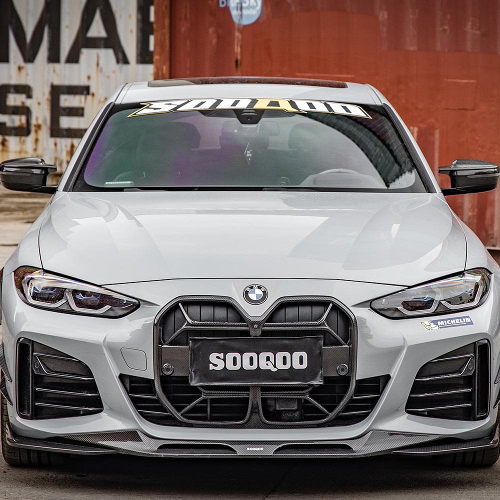 SOOQOO BMW 4 Series G26 Front Lip In Prepreg Carbon Fiber — product view 2