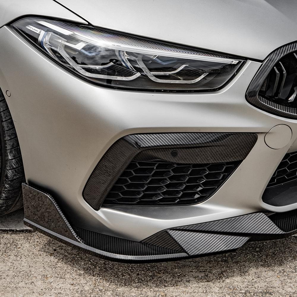 SOOQOO BMW M8 F9x Front Lip In Prepreg Carbon Fiber — product view 16