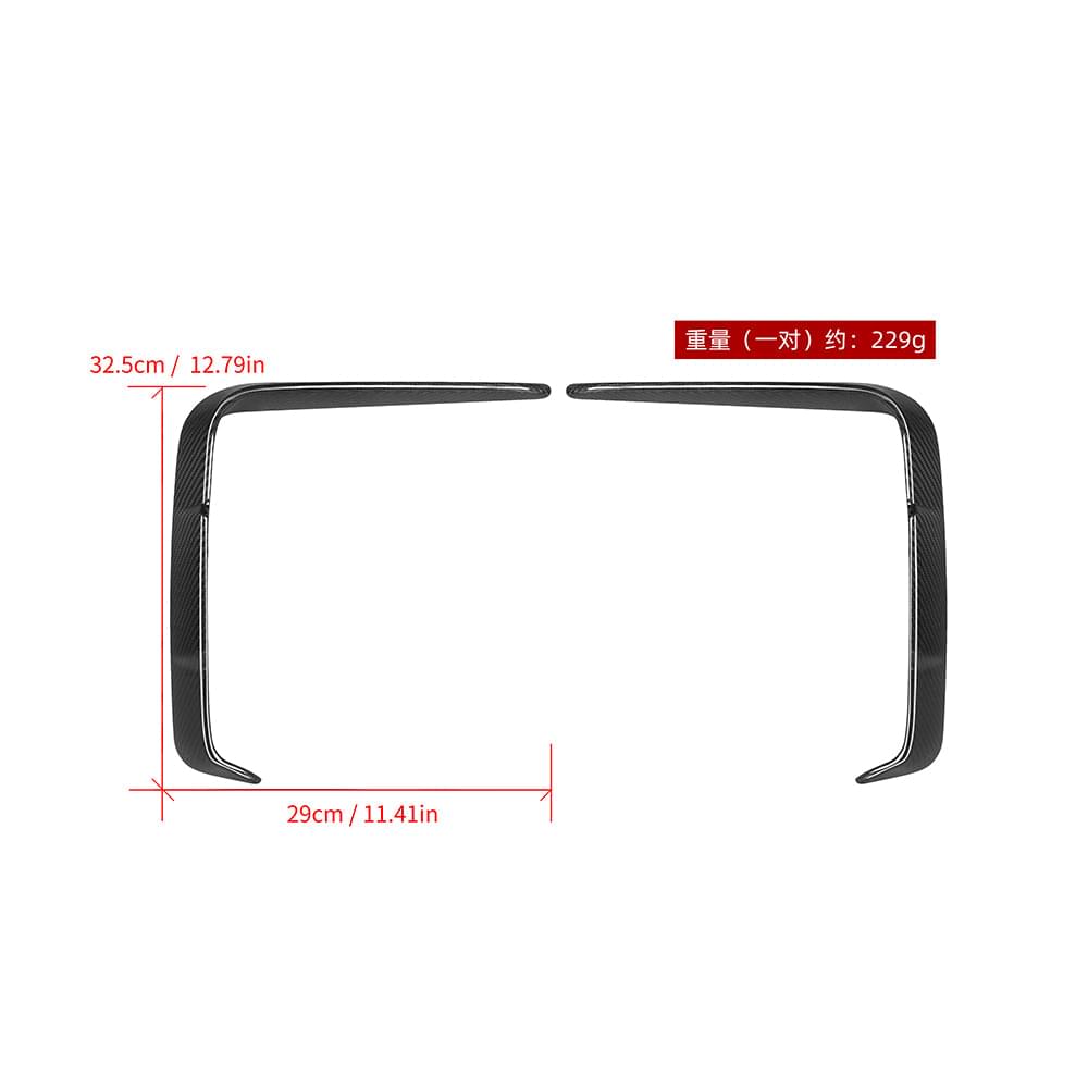 SOOQOO BMW 4 Series G22 Front Bumper Inserts In Prepreg Carbon Fiber — product view 8