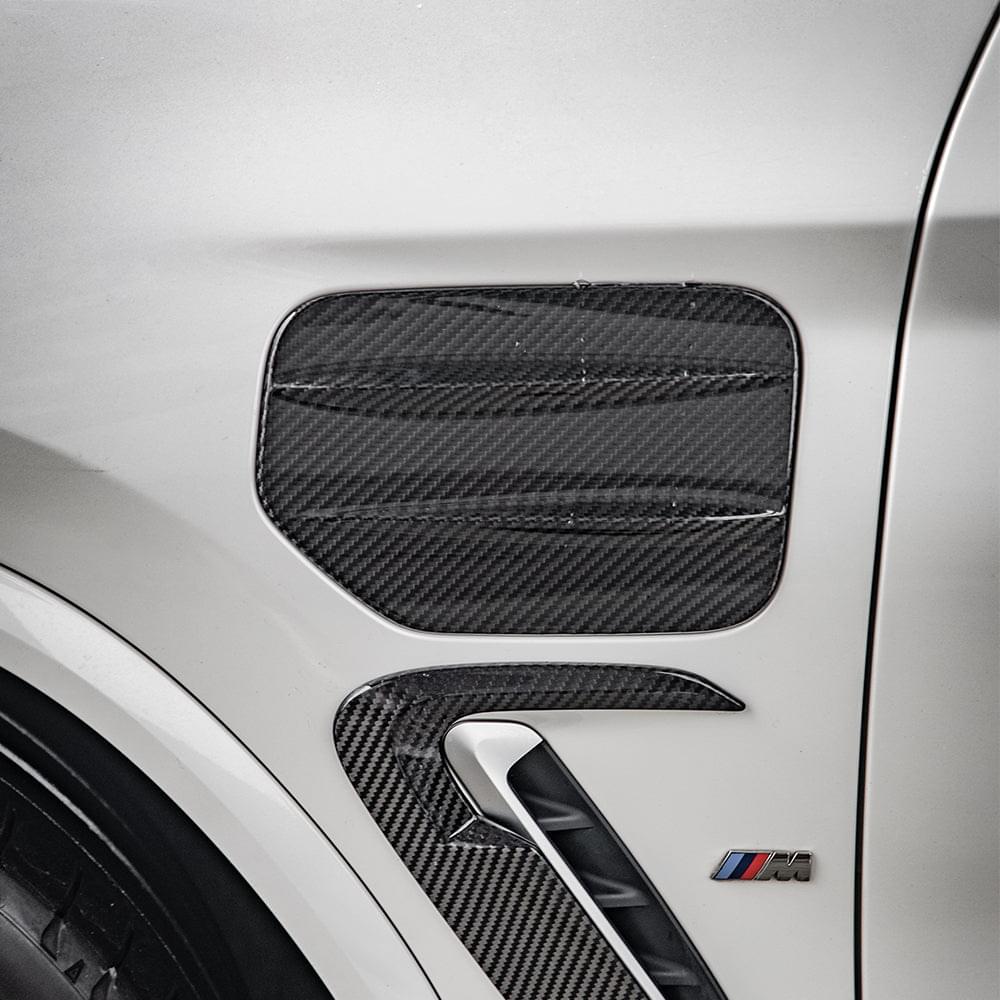 SOOQOO BMW iX3 G08 Charger Cover In Prepreg Carbon Fiber — product view 2