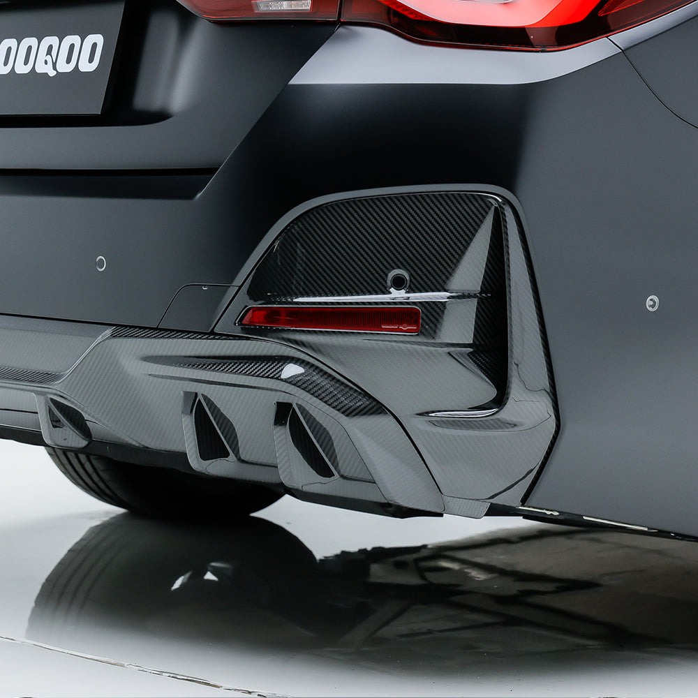 SOOQOO BMW 4 Series G26 Rear Bumper Inserts In Prepreg Carbon Fiber — product view 8