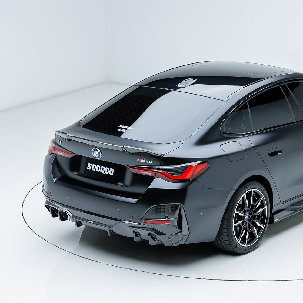 SOOQOO BMW 4 Series G26 Rear Bumper Inserts In Prepreg Carbon Fiber — product view 4
