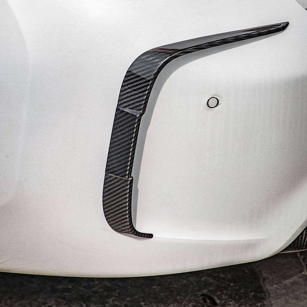 SOOQOO BMW M2 F87 Rear Bumper Inserts In Prepreg Carbon Fiber — product view 2