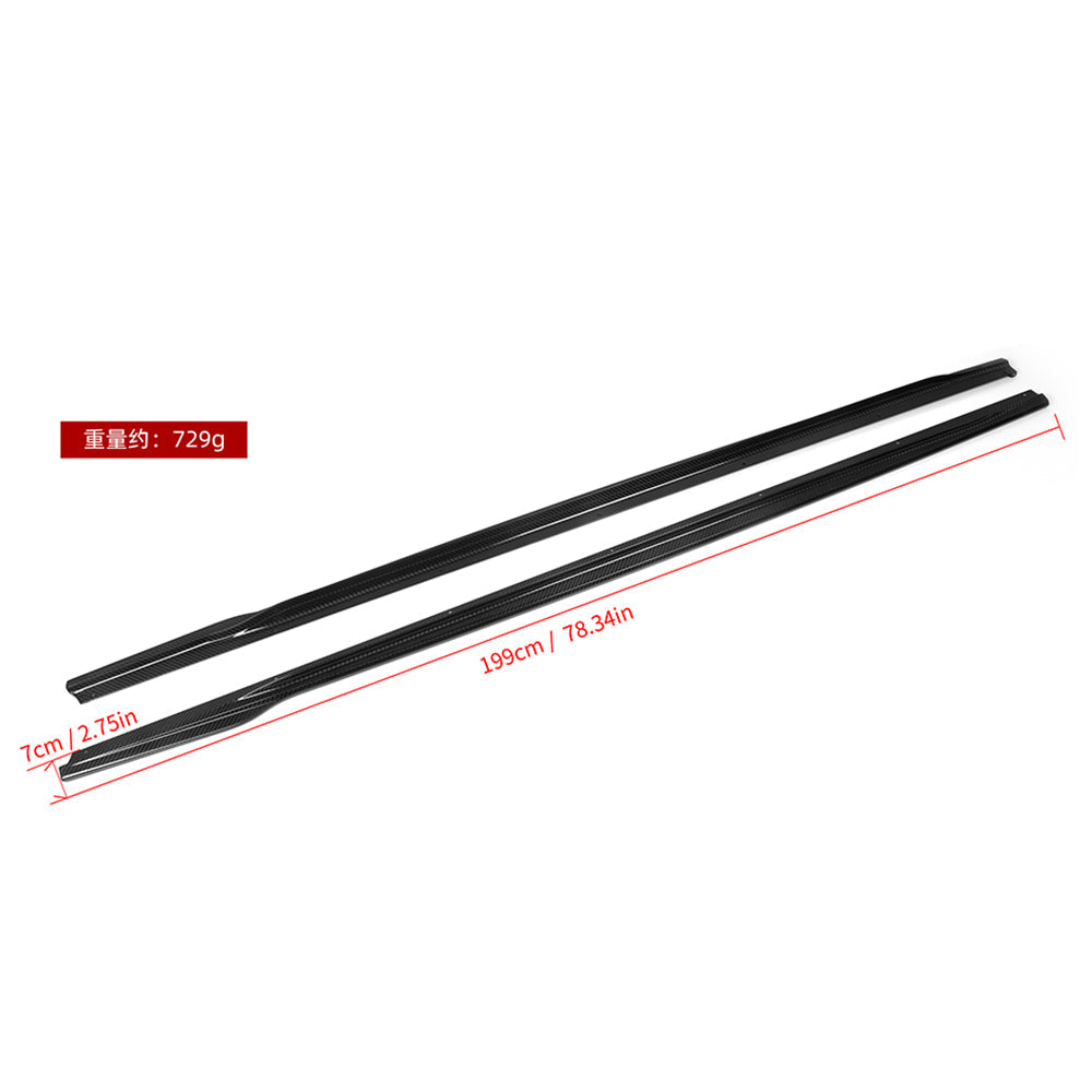 SOOQOO BMW 2 Series G42 Side Skirt In Prepreg Carbon Fiber — product view 9
