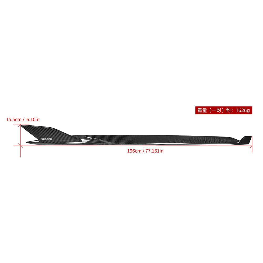 SOOQOO BMW 4 Series G22 Side Skirt In Prepreg Carbon Fiber — product view 8