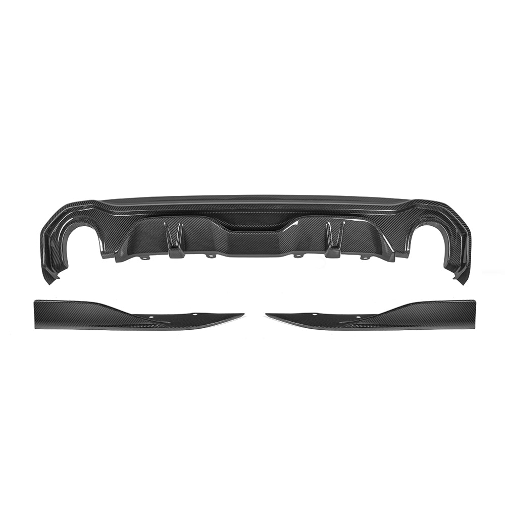 SOOQOO BMW 4 Series G26 Rear Diffuser Single Tip In Prepreg Carbon Fiber