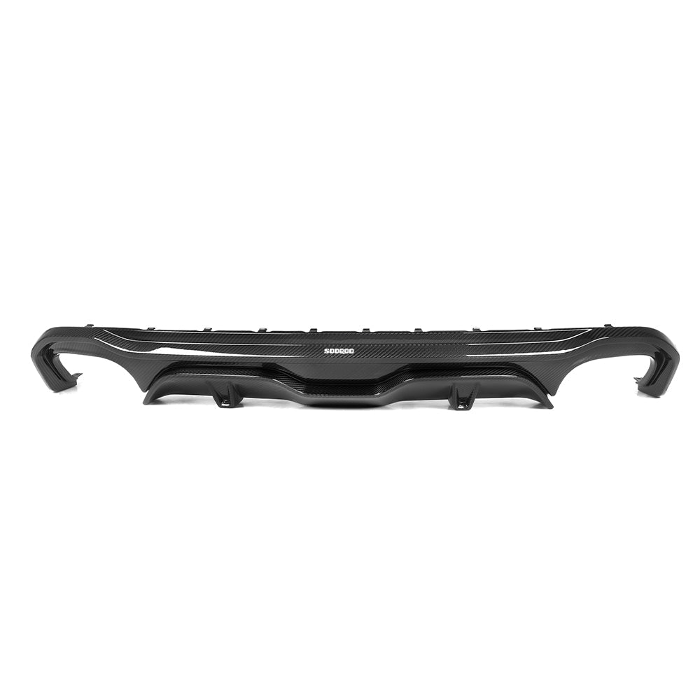 SOOQOO BMW 4 Series G26 Rear Diffuser Single Tip In Prepreg Carbon Fiber — product view 8
