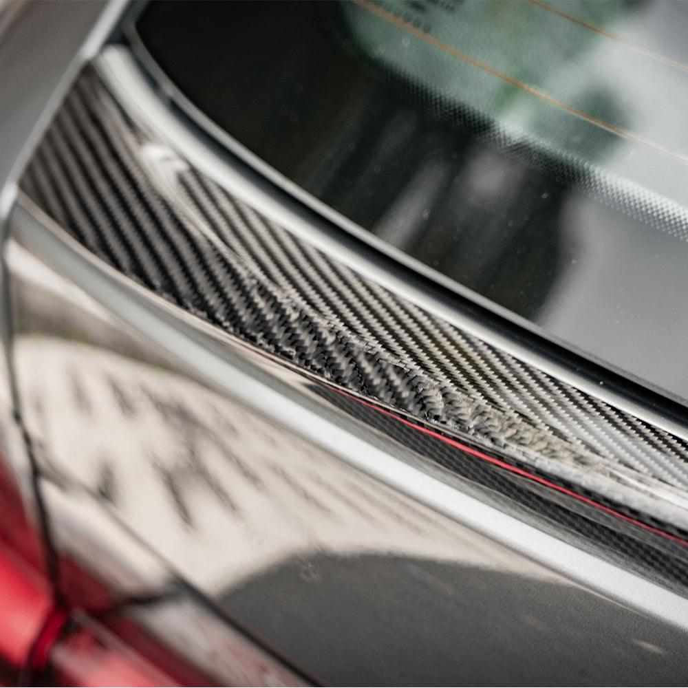 SOOQOO BMW M3 G81 Rear Spoiler In Prepreg Carbon Fiber — product view 4