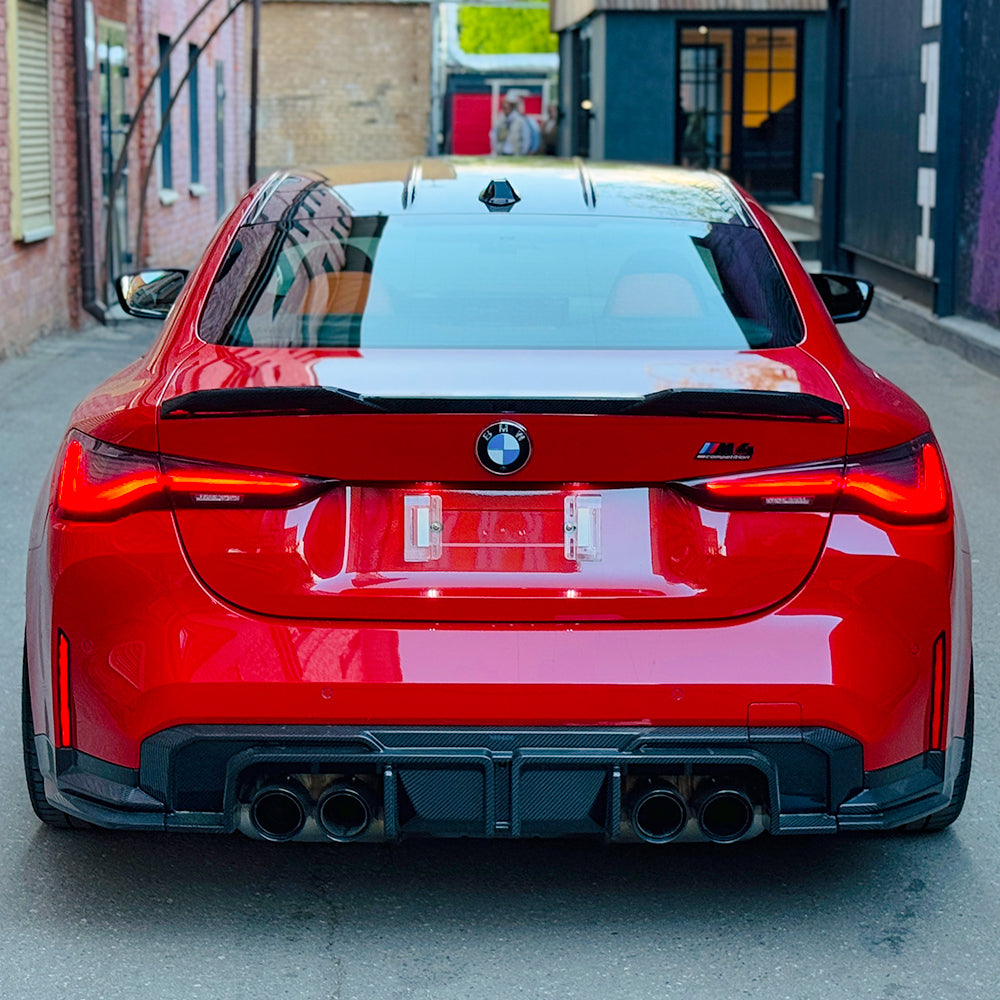 SOOQOO V1 BMW M4 G82 Rear Diffuser In Prepreg Carbon Fiber — product view 2