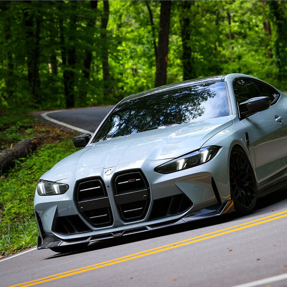 SOOQOO V1 BMW G8x M3 M4 Front Lip In Prepreg Carbon Fiber — product view 11