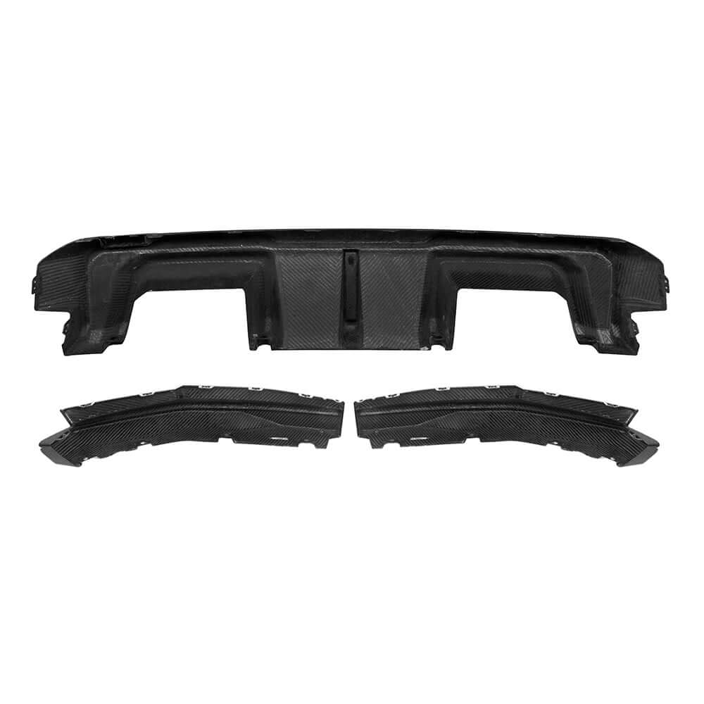 SOOQOO V2 BMW M3 G80 Rear Diffuser W/Brake Light In Prepreg Carbon Fiber — product view 9