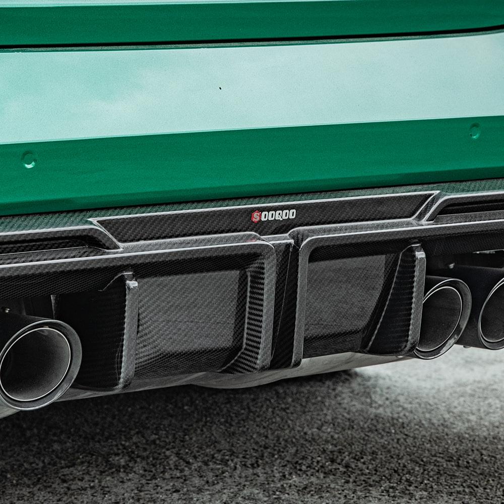 SOOQOO V1 BMW M3 G80 Rear Diffuser In Prepreg Carbon Fiber — product view 6