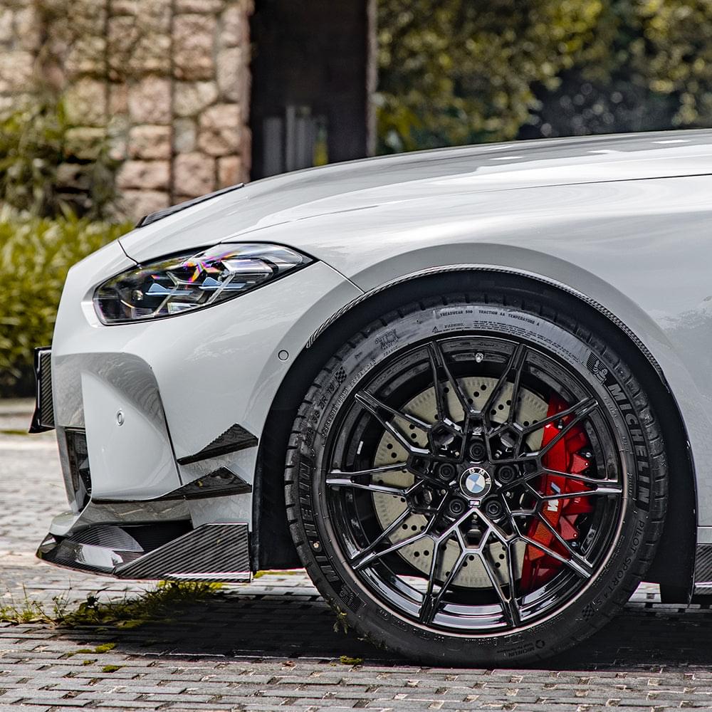 SOOQOO V1 BMW G8x M3 M4 Front Lip In Prepreg Carbon Fiber — product view 6